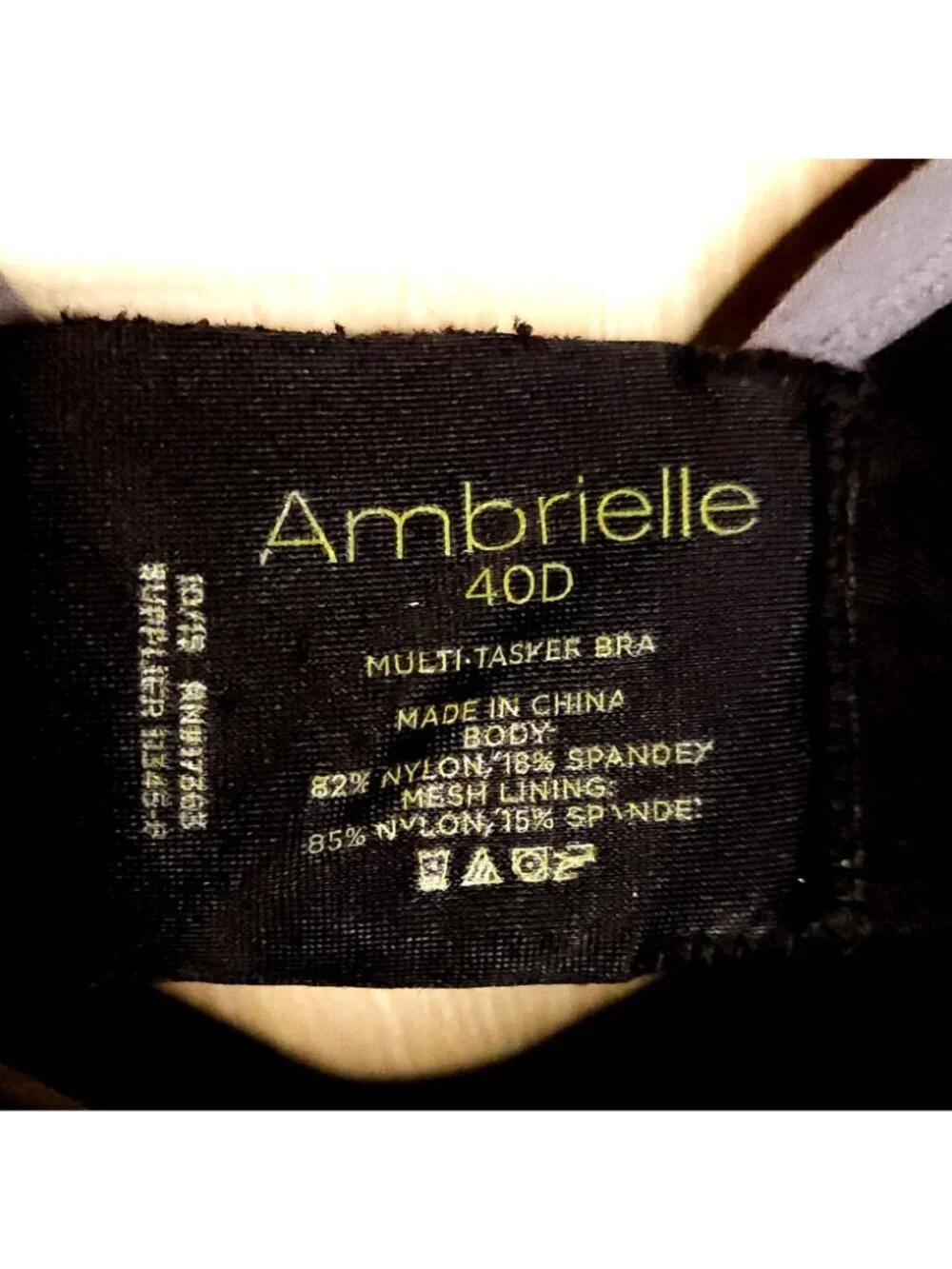 Ambrielle Womens Black Sports Bra Bundle 40D